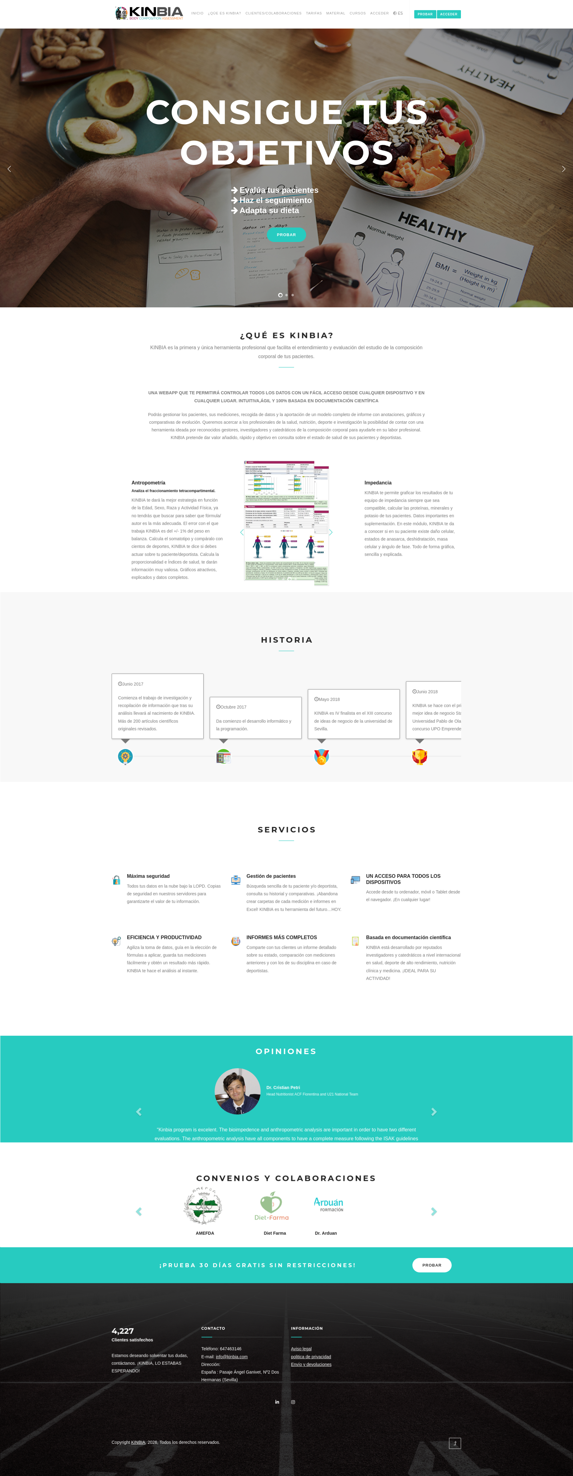Vista previa Kinbia WebApp