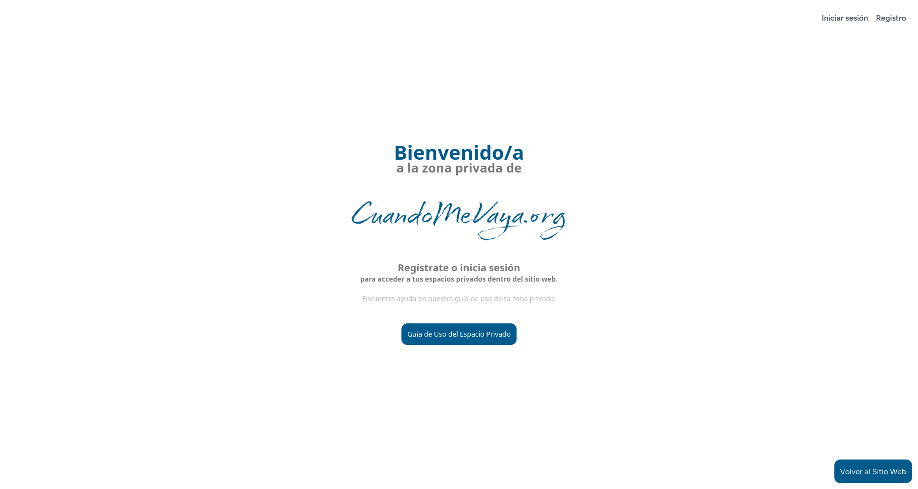 Vista previa Cuando Me Vaya plataforma digital de legado personal